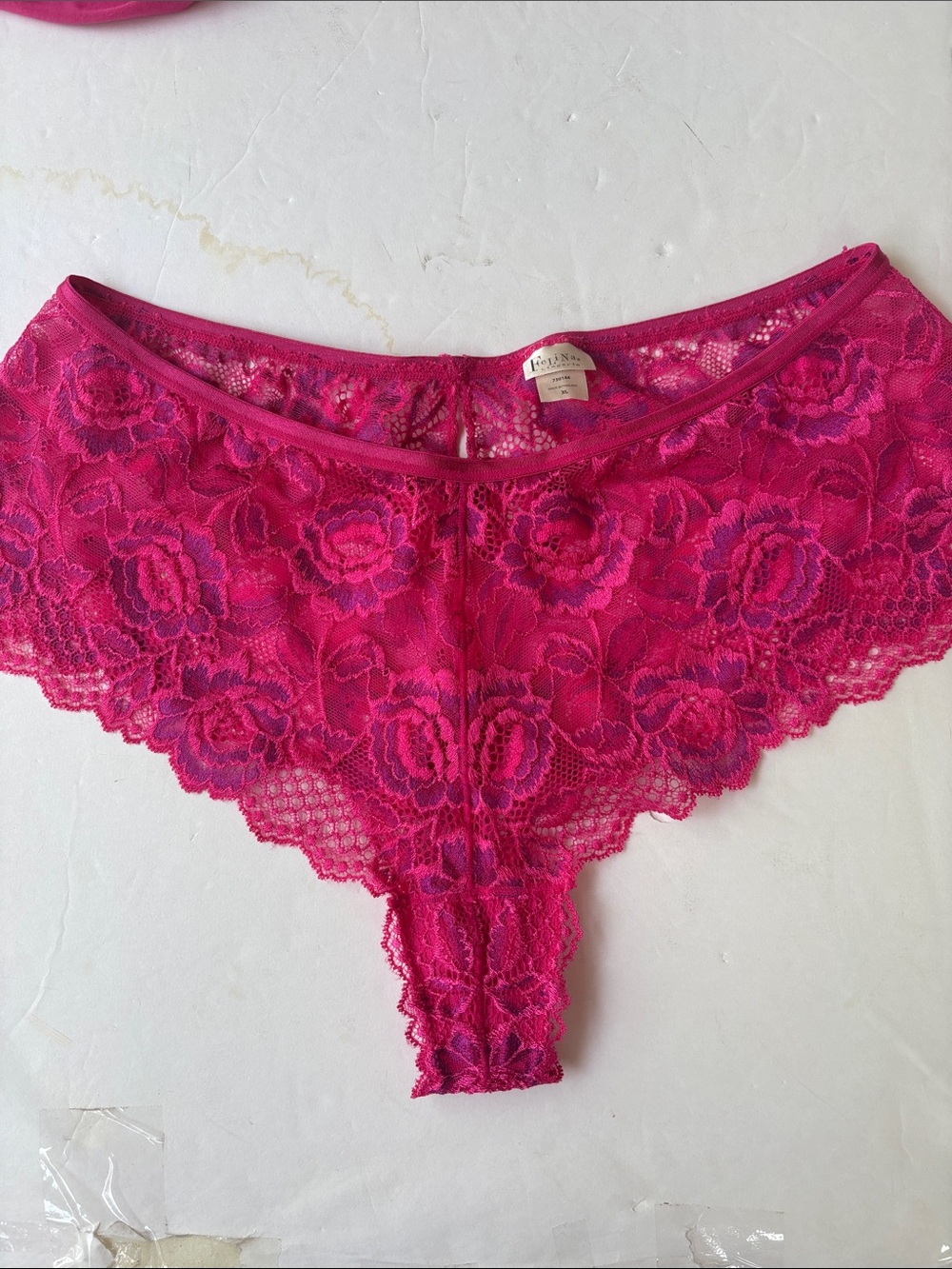 Vintage Y2K Pink Camisole Panty Set Lace Modal Barbie Sexy Milkmaid Babydoll XL - Picture 10 of 17